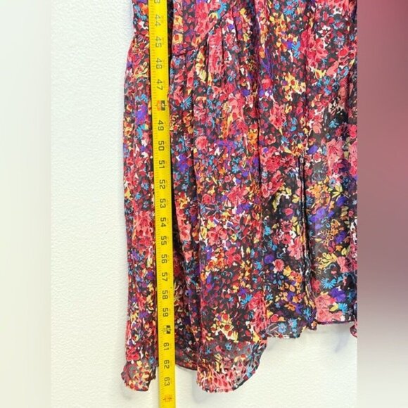 Ramy Brook Women’s Fatima Floral Asymmetric Maxidress V neck size M - Picture 7 of 12